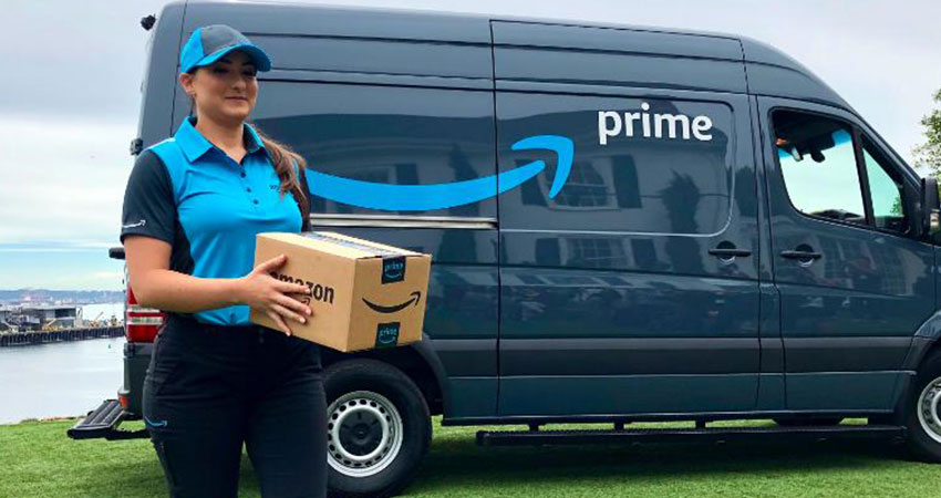 Amazon "last mile" delivery vans