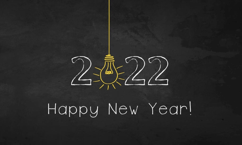 Happy New Year 2022 Light Bulb