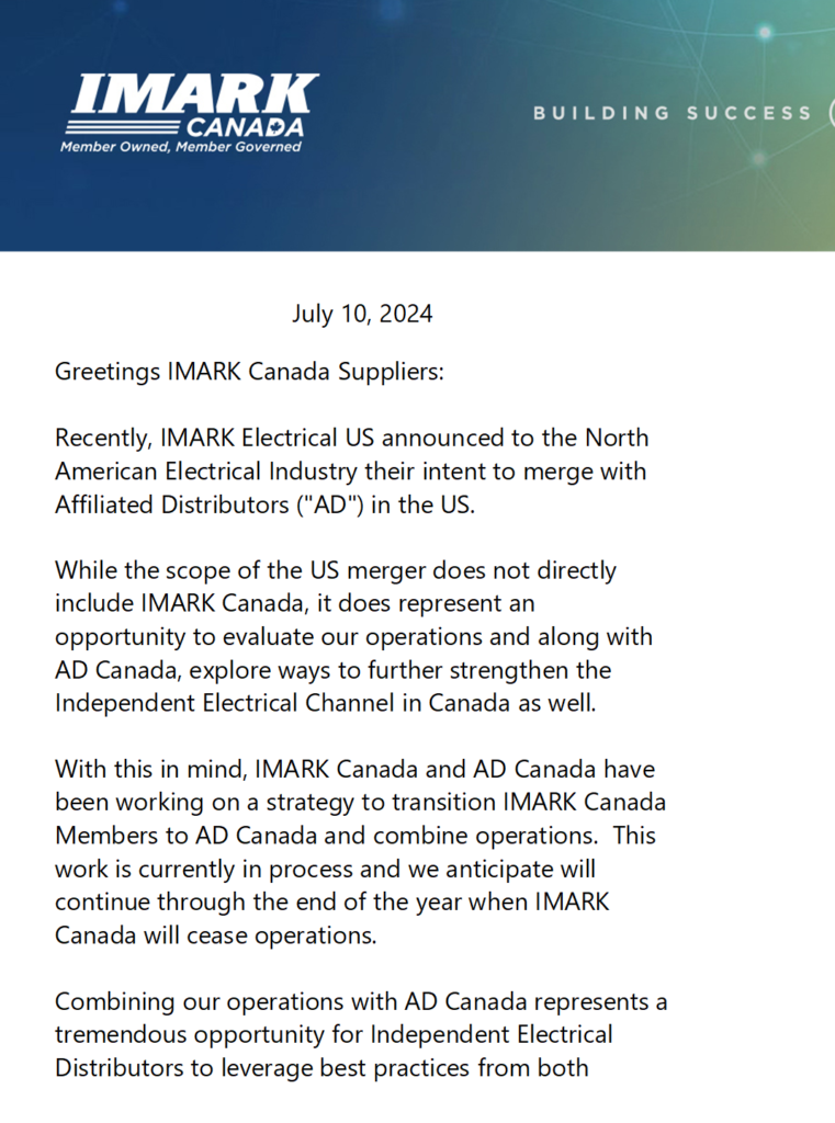 IMARK Canada Closing