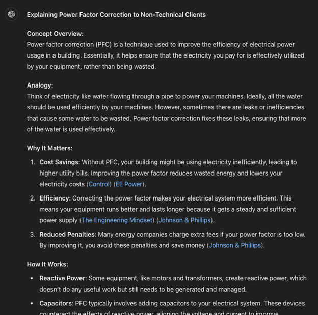 ChatGPT Electrical Product Prompt