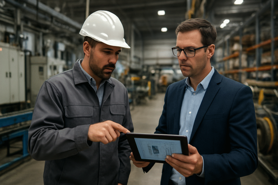 Electrical Manufacturer Rep on the Industrial Plant Floor