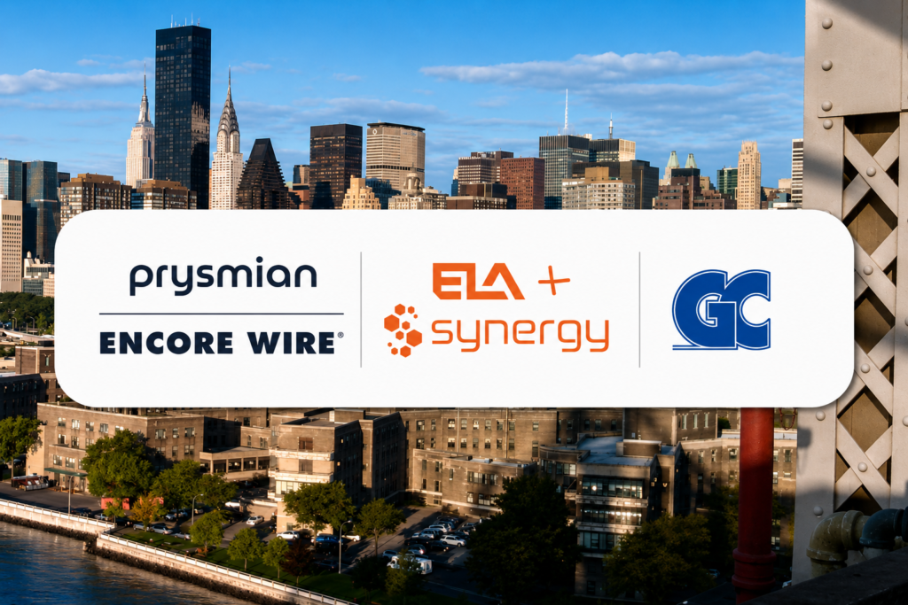 Synergy Adds Prysmian / Encore Wire and Gumersell Cashdan in New York